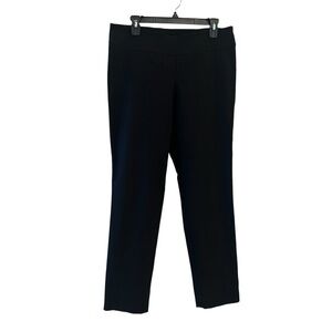 NIC+ZOE Black Straight Pull On Pants